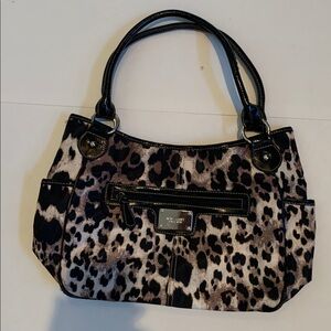 Nine West Leopard Print Bag with Black Trim